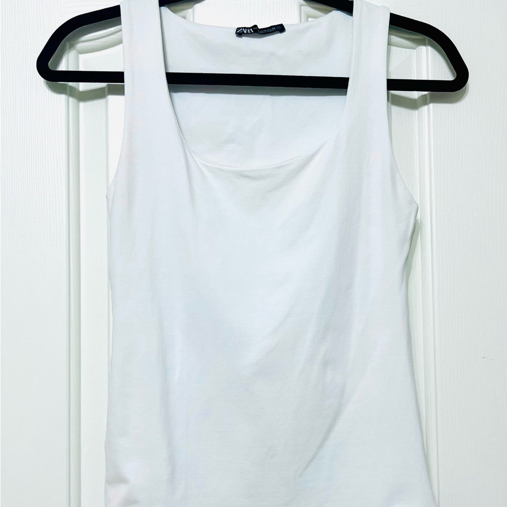 Zara Classic White Tank Top